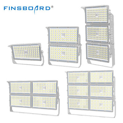 Модульный светодиодный фонарик с регулируемым корпусом лампы из алюминиевого сплава с скобкой и теплораспределением в форме плавников для освещения стадионов