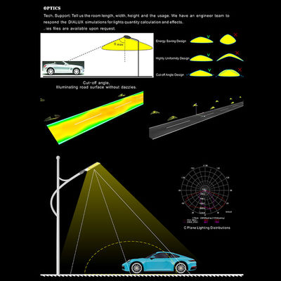 Регулируемый светодиодный уличный фонарь 50 Вт - 200 Вт IP66 водонепроницаемый со светодиодной технологией SMD для освещения автомагистралей и садов