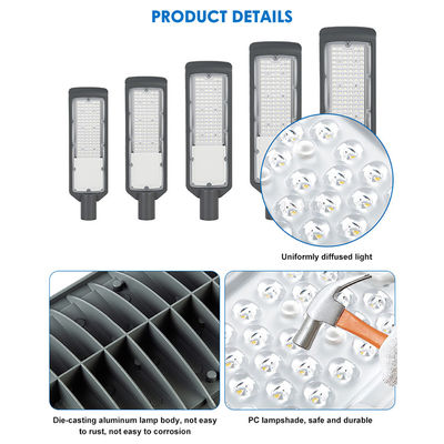 IP66 водонепроницаемое светодиодное уличное освещение с эффективностью освещения 125lm/w и входной напряжением AC 85-265V для наружного освещения автомобильных дорог