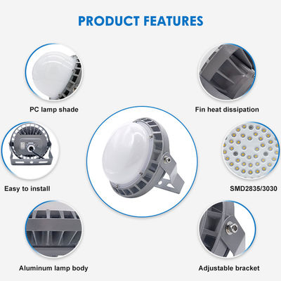 IP65 водонепроницаемый промышленный высокий подводный свет с цветовой температурой 5500-6500K и алюминиевой + закаленной стеклянной конструкцией