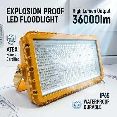 600 Вт взрывостойкий светодиодный светодиодный светодиод ATEX узкий луч 60° дальнобойный башенный дымоход 72000lm IP66 Алюминий ADC12