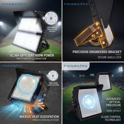 Wide Voltage AC100-270V LED Stadium Flood Light Aluminum for Football Field Arena